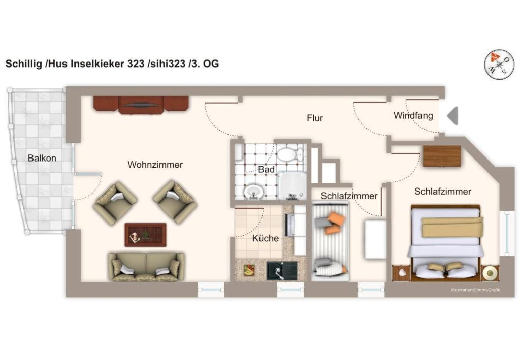 Ferienwohnung Hus Inselkieker Hus Inselkieker 323 Schillig Exterior foto